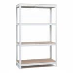  Salgó polc, 4 szintes 150x75x30cm, fehér