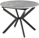 TEMPO KONDELA Kerekihúzható ÉtKerekezőasztal, Beton/FeKerekete, 100x100-140x75 cm, Abero Typ 1