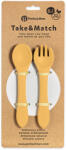 Petite&mars Szilikon evőeszközök TAKE&MATCH Intense Ochre 6m+ - babycenter-sopron