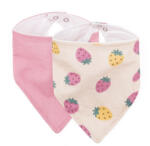 Petite&mars Nyálkendő Luke 2 db Beige Strawberies&Dusty Rose 3hó+