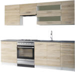 Tempo Konyhabútor 2, 4 m, Tölgy Sonoma/Fehér, Fabiana