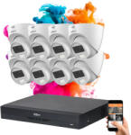 DAHUA 8 dome kamerás 5MP kamera rendszer színes éjszakai képpel