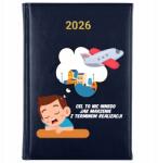 FunnyCase Könyvnaptár 2026 A Cél Egy Álom A Határidővel Sötétkék Tervező Minták (Kalendarz Granat CEL TO MARZENIE Z TERMINEM)