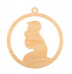 Loveart Fa gömb dekoráció rétegelt lemezből Loveart 6 cm Decoupage dekoráció (LOV-Sklejka)