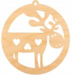 Loveart Bomba Rénszarvas dekoráció rétegelt lemezből Loveart 6 cm Decoupage dekoráció (LOV-Sklejka)