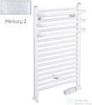 Radeco ARIA A1-400/1 490x435 törölközőszárítós radiátor, MERKURY 2 (ezüst) színben (Radeco_ARIA_A1_400_1_MERKURY2)