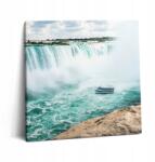 Wallfluent Fotó Vászonkép Klasszikus Szoba Csónak és Niagara Vízesés 60x60 cm (010030010270000075710)