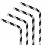 PartyPal Szülinapi Szívószál Fekete-ezüst verseny race születésnapi dekoráció 10db Pp (5904610156803)