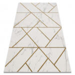 My carpet company My Carpet Company Emerald 1012 Glamour, Elegáns Geometriai, Márvány Krém/Arany 80x150 cm Szőnyeg