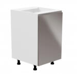 Tempo Alsószekrény, Fehér/Szürke Extra Magasfényű, Jobbos, Aurora D601F