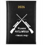 FunnyCase Könyvnaptár 2026 Vadász Tervező Fekete Határidőnapló Ajándék Minták (Kalendarz Czarny PLANER MYŚLIWEGO)