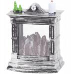  Mini dekoratív kandalló mozgatható Led lánggal (ezüst) (3202057)