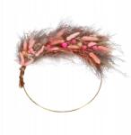 3M Fűvel és kalászokkal díszített fém koszorú, rózsaszín (8720194322116)