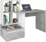 TEMPO KONDELA Számítógépasztal, Beton/Fehér, Nereo New - fizz