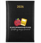 FunnyCase Naptár Fekete A5 2026 Ajándék Határidőnapló Pedagógusnap Szuperhős (Kalendarz Czarny Superbohater)