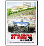  Poszter Grand Prix Monaco 79 Versenyek a pályán 50x70 (Plakat Samochody Auta Wyścigi)