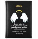 FunnyCase Könyvnaptár 2026 Gyerekek Szárnyakkal Születnek Fekete Ajándék (KalendarzDZIECI RODZĄ SIĘ ZE SKRZYDŁAMI)
