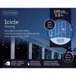 Kaemingk Jégcsap Lámpák Függöny 240 Led kültéri Hideg Fehér 5, 8m (Kurtyna zewnętrzna Ledowa świetlna)