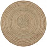 vidaXL Juta fonott szőnyeg, 120 cm, kerek (245337)