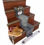  Tom és Jerry Szőnyeg Összecsukható Tom Tökéletes Lépcsőszőnyeg Vicces Szőnyeg (Dywan na schody tom i jerry Tom antypoślizg)