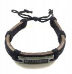  Fekete bőr karkötő (0611-820)