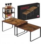 SONGMICS Polc Fa asztallap Konyhába Nappaliba Fűszertartók Kozmetikumok (Półka kuchenna 2szt)