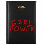 FunnyCase Könyvnaptár 2026 Girl Power Fekete tervező Időzítő Ajándék Wz (Kalendarz Czarny GIRL POWER)