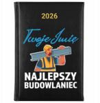 FunnyCase Könyvnaptár 2026 Legjobb Építő Fekete Tervező Ajándék Wz (Kalendarz Czarny NAJLEPSZY BUDOWLANIEC)