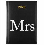 FunnyCase Könyvnaptár 2026 Mrs Fekete tervező Napló Határidőnapló Ajándék Minták (Kalendarz Czarny MRS)