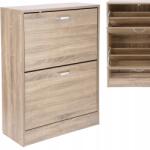 Jumi Cipősszekrény könyvespolc 2 Rekeszes Cipős komód tágas előszobába Könyvespolc (CM-316096)