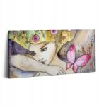 Wallfluent Prémium Vászonkép Étkezőbe Nő Színes Hajjal 100x50 cm (010030010010000075320)