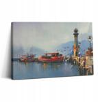 Wallfluent Vászonkép Canvas Kortárs Vászon Vendégszoba Halászhajó a kikötőben (010030010150000075079)