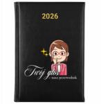 FunnyCase Naptár A5 2026 Pedagógusnapi határidőnapló Az Ön hangja-Útmutatónk (Kalendarz Czarny Twój Głos-Nasz Przewodnik)