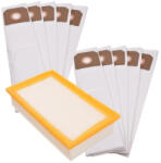  10 db szintetikus mikroszálas porzsák + Légszűrő Karcher, Flex, Hilti és Bosch ipari porszívókhoz (6.904-210.0, 6.904-367.0. cikkszám kiváltására)