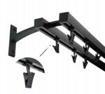 ESTAdeco Apartman Sínkarnis Alu kvadro fekete béka 20+20 mm 120 cm (KAR. II 20mm CZARNY 120cm SZYNA KWADRO żabki)