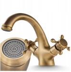 Ari Mosdó csaptelep Fürdőszobai csaptelep alacsony Retro perlátorral Sárgaréz Ari (Bateria Umywalkowa RETRO 03)