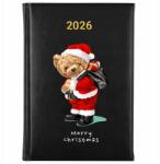 FunnyCase Könyvnaptár 2026 Merry Christmas Fekete Időzítő Ajándék Minták (Kalendarz Czarny MERRY CHRISTMAS)