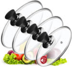 Kadax Üvegfedő 20/24/26/28 cm Hőálló Serpenyő Fedő Szett (K8401)