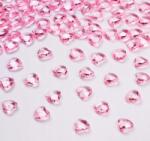  Kristály rózsaszín szívek 12 mm 500 db (HY2220)