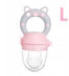 MilaBaby Rágóka etetőcumi gyümölcsök és zöldségek számára Blw Rózsaszín Malac L (#C449B-3)