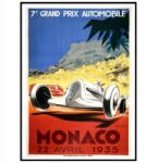  Monaco grand prix Automobile fali poszter A3 (Plakat Samochody Auta Wyścigi)