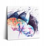 Wallfluent Fotó Vászonkép Canvas Étkezőbe Gyönyörű Eső Esernyő És Város 60x60 cm (010030010270000074884)