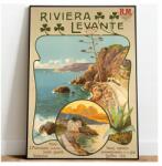  Poszter Olaszország Nyaralás Riviera DI Levante 50x70 cm