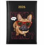 FunnyCase Könyvnaptár 2026 Need A Hand? Fekete tervező Időponttartó Ajándék Wz (Kalendarz Czarny NEED A HAND?)