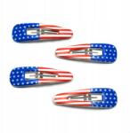  Hajcsatok hajgumik Amerikai Zászló 4 db (0756 SA)