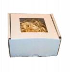  Ajándékdoboz ablakkal és fagyapjú töltettel 10x10x5cm