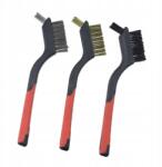 Dedra 3 darabos kefekészlet, 3 soros, 180 mm, kétszínű markolat (2001P72)