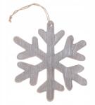 Trend-Deco Karácsonyi hópehely medál 20 cm lógó karácsonyfadísz rusztikus (td02510-1)