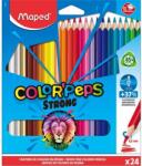 Maped Színes ceruza készlet, háromszögletű, MAPED "Color`Peps Strong", 24 különböző szín (IMA862724) - tintasziget
