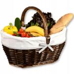 Kesper Fonott bevásárló kosár barna Nagy Piknik Kosár 45x34x37 cm (17696)